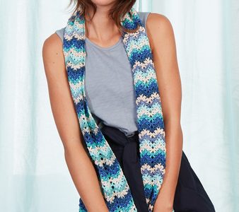 écharpe Mix et knit au crochet